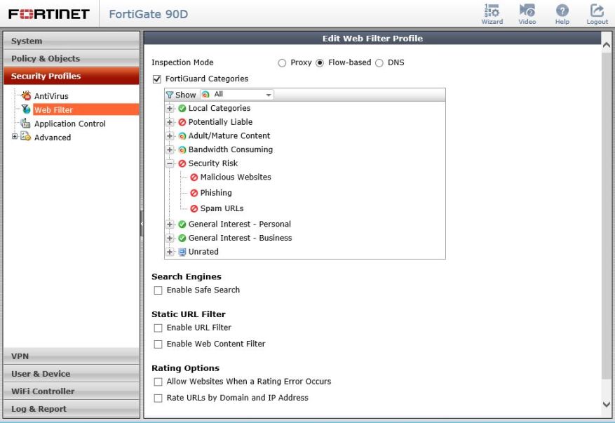 Fortinet Web Filter Security Risk